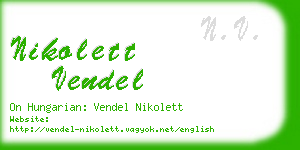 nikolett vendel business card